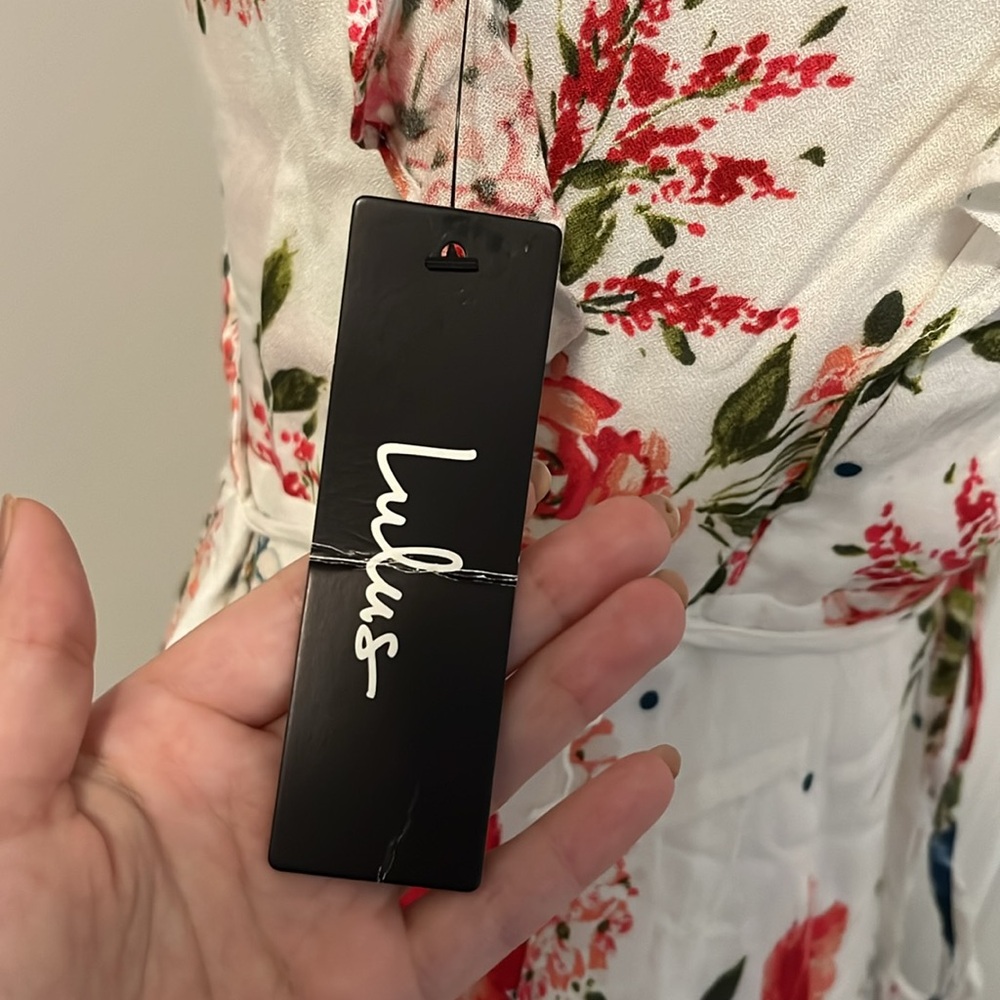 Lulus Floral Wrap Mini Dress - Picture 13 of 16